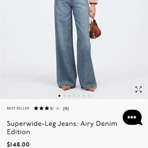 MADEWELL Superwide-Leg Jeans Airy Denim in Billings Wash